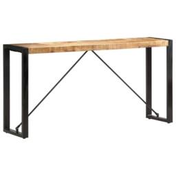 Berkfield Home Console Table 150x35x76 cm Solid Mango Wood in Brown - Size: 150 x 35 x 76 cm - thumbnail 1