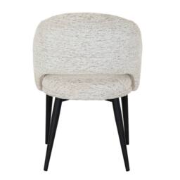 Lemon Pavilion Furniture and Decor Sorelle Curved Indoor Dining Chair - Metal - L63xW56xH88 cm - White - thumbnail 3