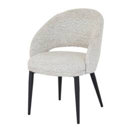 Lemon Pavilion Furniture and Decor Sorelle Curved Indoor Dining Chair - Metal - L63xW56xH88 cm - White