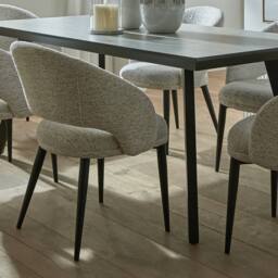 Lemon Pavilion Furniture and Decor Sorelle Curved Indoor Dining Chair - Metal - L63xW56xH88 cm - White - thumbnail 4