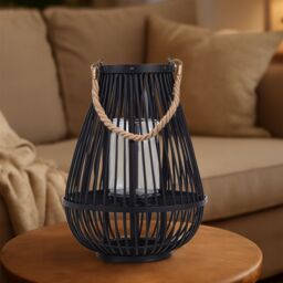 Orsina Lentigo Small Bamboo Lantern in Black - thumbnail 1