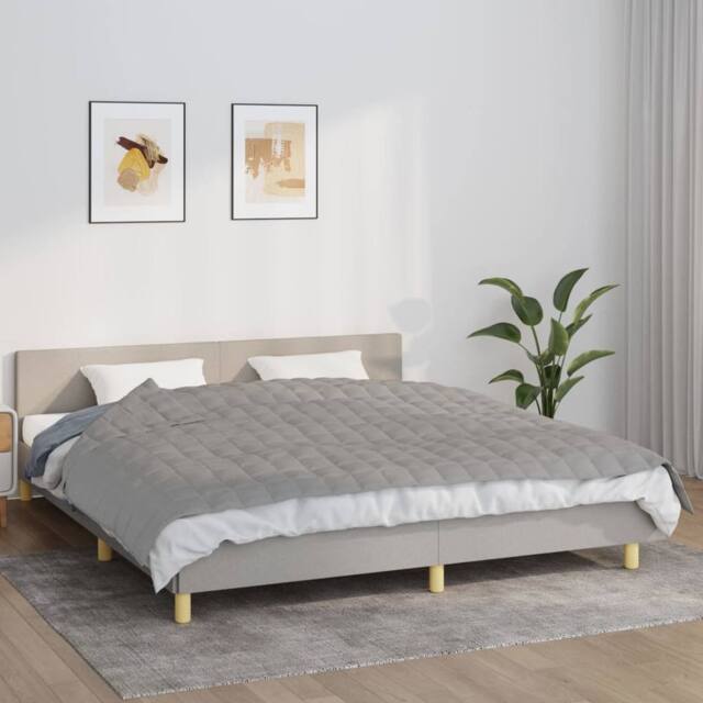 Berkfield Home Weighted Blanket Grey 155x220 cm 11 kg Fabric - image 1