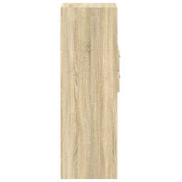 Berkfield Home Highboard Sonoma Oak 40x42.5x124 cm Engineered Wood in Light Tan - thumbnail 5