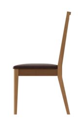 FWStyle Pair Of Natural Oak Ladder Back Dining Chairs in Brown - thumbnail 2