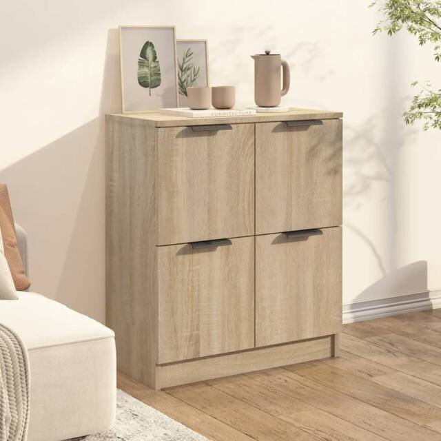 Berkfield Home Sideboard Sonoma Oak 60x30x70 cm Engineered Wood in Light Tan - Size: 60 x 30 x 70 cm - image 1