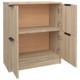 Berkfield Home Sideboard Sonoma Oak 60x30x70 cm Engineered Wood in Light Tan - Size: 60 x 30 x 70 cm - thumbnail 7