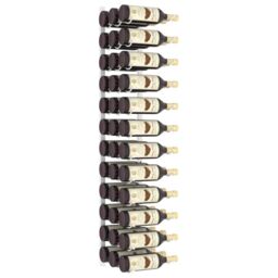 Berkfield Home Wall Mounted Wine Rack for 36 Bottles White Iron - thumbnail 3
