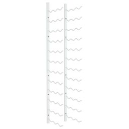 Berkfield Home Wall Mounted Wine Rack for 36 Bottles White Iron - thumbnail 2