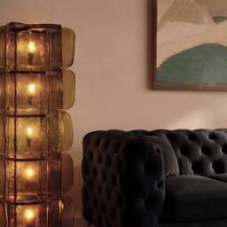 Sofaya Monaco Chesterfield 4 Seater Sofa Velvet Right Hand L Shaped Chaise in Black - Size: 4 Person - thumbnail 5