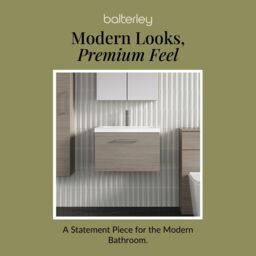 Balterley Bathroom Wall Hung 2 Soft Close Drawer Vanity Unit, Satin Green, 610mm in Brown - thumbnail 7