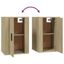 Berkfield Home Wall Mounted TV Cabinets 2 pcs Sonoma Oak 40x34.5x60 cm in Brown - thumbnail 9