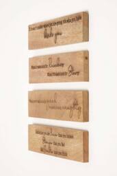 Homescapes Sayings Plaque Wall Art, 5 x 26cm, Set of 4 in Beige - Size: 5 x 26 cm - thumbnail 7