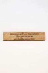 Homescapes Sayings Plaque Wall Art, 5 x 26cm, Set of 4 in Beige - Size: 5 x 26 cm - thumbnail 5