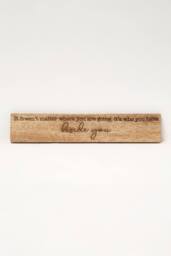 Homescapes Sayings Plaque Wall Art, 5 x 26cm, Set of 4 in Beige - Size: 5 x 26 cm - thumbnail 4