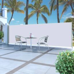 Berkfield Home Retractable Side Awning 160 x 500 cm Cream in Beige - thumbnail 1
