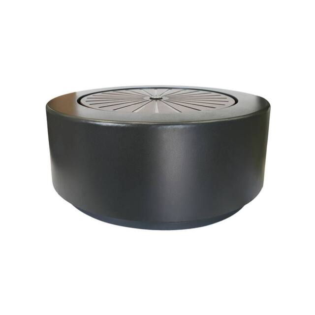 Ivyline Solis Large Water Feature with Light Display - Metal - L70xW70xH30 cm in Charcoal - image 1