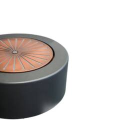 Ivyline Solis Large Water Feature with Light Display - Metal - L70xW70xH30 cm in Charcoal - thumbnail 3