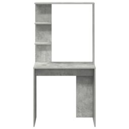 Berkfield Home Concrete Grey Computer Desk Concrete grey Engineered Wood Medium - thumbnail 4