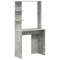 Berkfield Home Concrete Grey Computer Desk Concrete grey Engineered Wood Medium - thumbnail 2