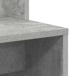 Berkfield Home Concrete Grey Computer Desk Concrete grey Engineered Wood Medium - thumbnail 7