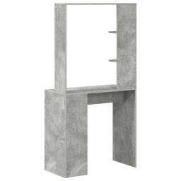 Berkfield Home Concrete Grey Computer Desk Concrete grey Engineered Wood Medium - thumbnail 6