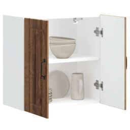 Berkfield Home Kitchen Wall Cabinet Lucca Old Wood Engineered Wood in Brown - thumbnail 1