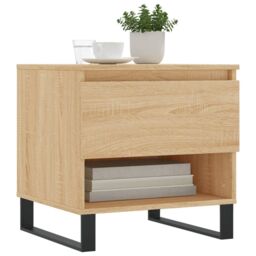Berkfield Home Coffee Tables 2 pcs Sonoma Oak 50x46x50 cm Engineered Wood in Brown - Size: 50 x 46 x 50 cm - thumbnail 3