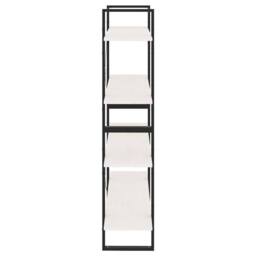 Berkfield Home Decorative 4-Tier Book Cabinet White 100x30x140 cm Solid Pine Wood - Size: 100 x 30 x 140 cm - thumbnail 6