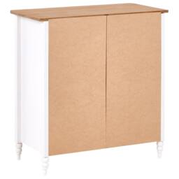 Wyld and Coco Sideboard White 5-Drawer Chest with Wooden Top - thumbnail 6