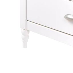 Wyld and Coco Sideboard White 5-Drawer Chest with Wooden Top - thumbnail 8