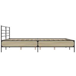 Berkfield Home Bed Frame without Mattress Sonoma Oak 200x200 cm in Light Tan - thumbnail 5