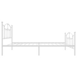 Berkfield Home Metal Bed Frame with Headboard & Footboard White 90x200 cm - thumbnail 6
