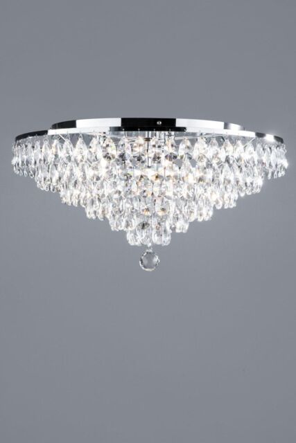 BHS Lighting Elsa Flush Ceiling Light in Silver - image 1