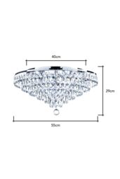BHS Lighting Elsa Flush Ceiling Light in Silver - thumbnail 5