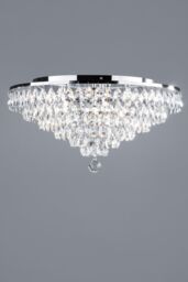 BHS Lighting Elsa Flush Ceiling Light in Silver