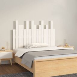 Berkfield Home Wall Headboard White 108x3x80 cm Solid Wood Pine - Size: 108 x 3 x 80 cm - thumbnail 1