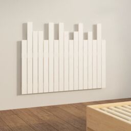 Berkfield Home Wall Headboard White 108x3x80 cm Solid Wood Pine - Size: 108 x 3 x 80 cm - thumbnail 4
