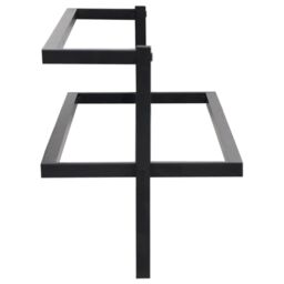Berkfield Home Towel Rack Black 95x25x22 cm Iron - Size: 95 x 25 x 22 cm - thumbnail 4