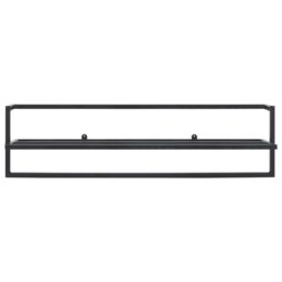 Berkfield Home Towel Rack Black 95x25x22 cm Iron - Size: 95 x 25 x 22 cm - thumbnail 3