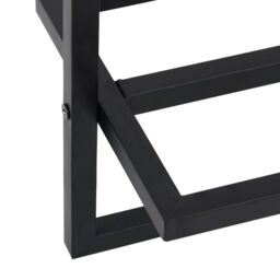 Berkfield Home Towel Rack Black 95x25x22 cm Iron - Size: 95 x 25 x 22 cm - thumbnail 6