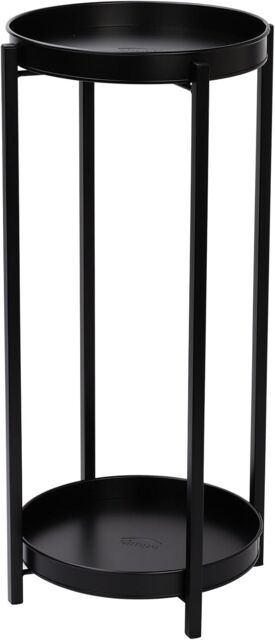 simpa 2 Tier Colour Metal Flower Plant Pot Holders in Black - image 1