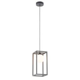 Netlighting Industrial & Retro Hanging Pendant Grey 1 Light with Glass Shade G9 - thumbnail 2