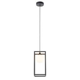 Netlighting Industrial & Retro Hanging Pendant Grey 1 Light with Glass Shade G9 - thumbnail 4