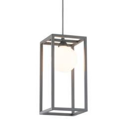 Netlighting Industrial & Retro Hanging Pendant Grey 1 Light with Glass Shade G9 - thumbnail 1