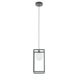 Netlighting Industrial & Retro Hanging Pendant Grey 1 Light with Glass Shade G9 - thumbnail 5