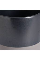 KDMD Large Metallic Grey Ceramic Planter - Modern Minimalist Decor - thumbnail 2