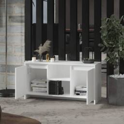 Berkfield Home TV Cabinet White 102x37.5x52.5 cm Engineered Wood - thumbnail 7