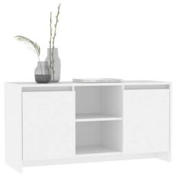 Berkfield Home TV Cabinet White 102x37.5x52.5 cm Engineered Wood - thumbnail 6