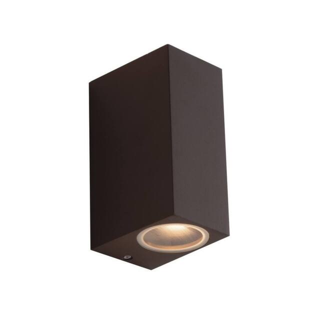 Netlighting QUBO Outdoor 2 Light Up Down Light Corten IP54 15.1x9.3x6.7cm in Brown - Size: 15.1x9.3x6.7 cm - image 1