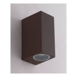 Netlighting QUBO Outdoor 2 Light Up Down Light Corten IP54 15.1x9.3x6.7cm in Brown - Size: 15.1x9.3x6.7 cm - thumbnail 2